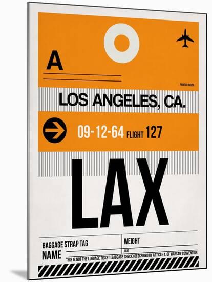 LAX Los Angeles Luggage Tag 2-NaxArt-Mounted Art Print