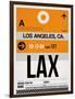 LAX Los Angeles Luggage Tag 2-NaxArt-Framed Art Print