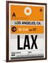 LAX Los Angeles Luggage Tag 2-NaxArt-Framed Art Print