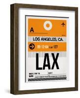 LAX Los Angeles Luggage Tag 2-NaxArt-Framed Art Print