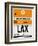 LAX Los Angeles Luggage Tag 2-NaxArt-Framed Art Print