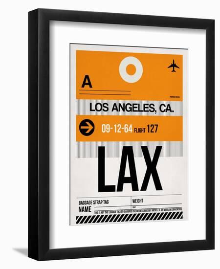 LAX Los Angeles Luggage Tag 2-NaxArt-Framed Art Print