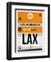 LAX Los Angeles Luggage Tag 2-NaxArt-Framed Art Print