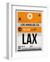 LAX Los Angeles Luggage Tag 2-NaxArt-Framed Art Print