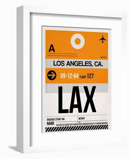 LAX Los Angeles Luggage Tag 2-NaxArt-Framed Art Print