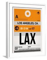 LAX Los Angeles Luggage Tag 2-NaxArt-Framed Art Print