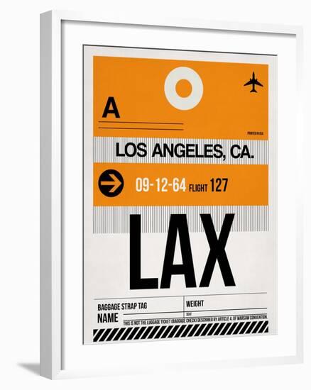 LAX Los Angeles Luggage Tag 2-NaxArt-Framed Art Print