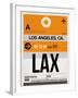 LAX Los Angeles Luggage Tag 2-NaxArt-Framed Art Print