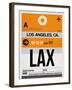 LAX Los Angeles Luggage Tag 2-NaxArt-Framed Art Print