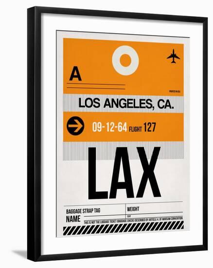 LAX Los Angeles Luggage Tag 2-NaxArt-Framed Art Print