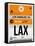 LAX Los Angeles Luggage Tag 2-NaxArt-Framed Stretched Canvas