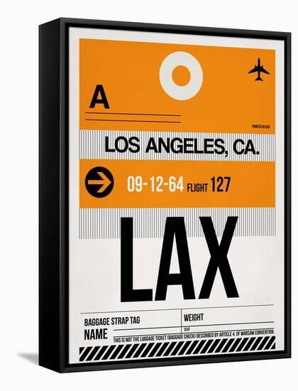 LAX Los Angeles Luggage Tag 2-NaxArt-Framed Stretched Canvas