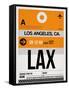 LAX Los Angeles Luggage Tag 2-NaxArt-Framed Stretched Canvas