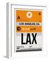 LAX Los Angeles Luggage Tag 2-NaxArt-Framed Art Print