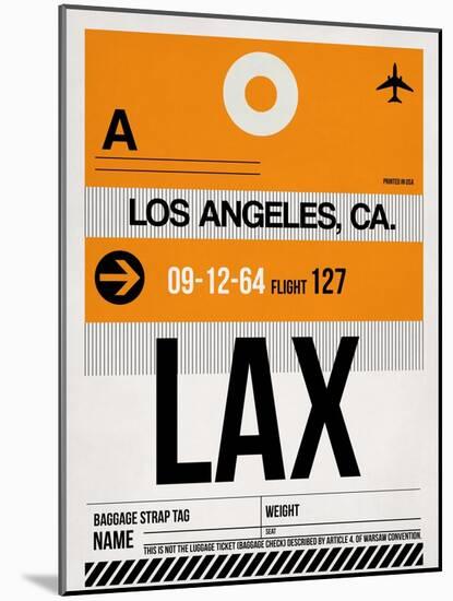 LAX Los Angeles Luggage Tag 2-NaxArt-Mounted Art Print