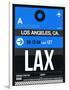 LAX Los Angeles Luggage Tag 3-NaxArt-Framed Art Print