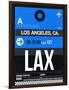 LAX Los Angeles Luggage Tag 3-NaxArt-Framed Art Print