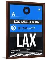 LAX Los Angeles Luggage Tag 3-NaxArt-Framed Art Print