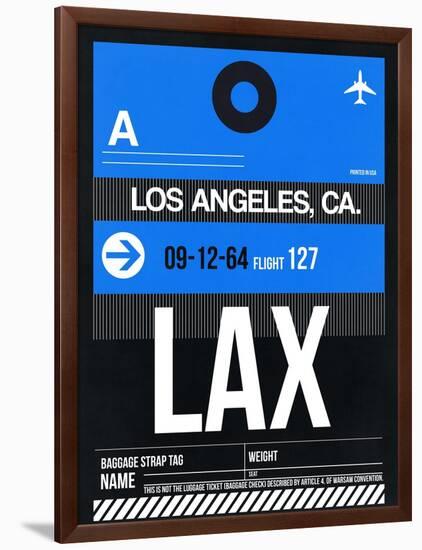 LAX Los Angeles Luggage Tag 3-NaxArt-Framed Art Print