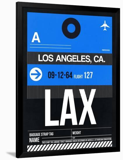 LAX Los Angeles Luggage Tag 3-NaxArt-Framed Art Print