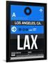 LAX Los Angeles Luggage Tag 3-NaxArt-Framed Art Print