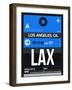 LAX Los Angeles Luggage Tag 3-NaxArt-Framed Art Print