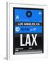 LAX Los Angeles Luggage Tag 3-NaxArt-Framed Art Print