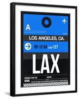 LAX Los Angeles Luggage Tag 3-NaxArt-Framed Art Print