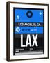 LAX Los Angeles Luggage Tag 3-NaxArt-Framed Art Print