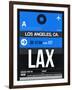 LAX Los Angeles Luggage Tag 3-NaxArt-Framed Art Print