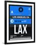 LAX Los Angeles Luggage Tag 3-NaxArt-Framed Art Print