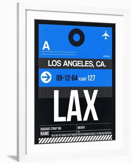 LAX Los Angeles Luggage Tag 3-NaxArt-Framed Art Print