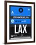 LAX Los Angeles Luggage Tag 3-NaxArt-Framed Art Print