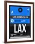 LAX Los Angeles Luggage Tag 3-NaxArt-Framed Art Print