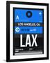 LAX Los Angeles Luggage Tag 3-NaxArt-Framed Art Print