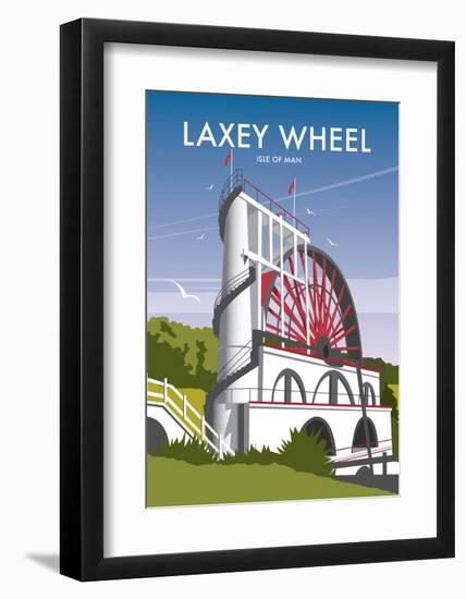 Laxey Wheel - Dave Thompson Contemporary Travel Print-Dave Thompson-Framed Art Print