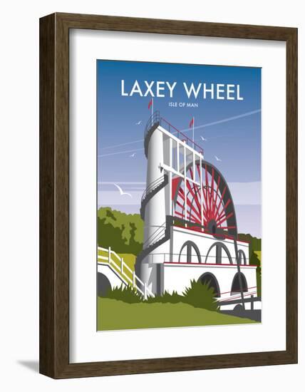 Laxey Wheel - Dave Thompson Contemporary Travel Print-Dave Thompson-Framed Art Print