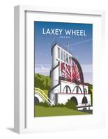 Laxey Wheel - Dave Thompson Contemporary Travel Print-Dave Thompson-Framed Art Print