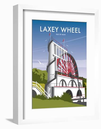 Laxey Wheel - Dave Thompson Contemporary Travel Print-Dave Thompson-Framed Art Print