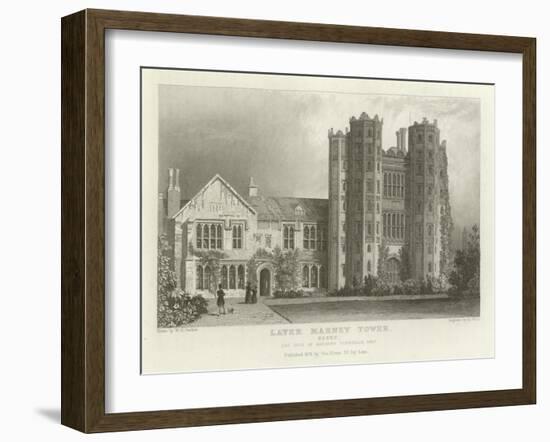 Layer Marney Tower, Essex, the Seat of Mathews Corsellis, Esquire-William Henry Bartlett-Framed Giclee Print