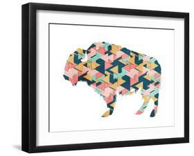 Layered Bull Triangles-OnRei-Framed Art Print