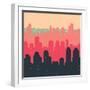 Layered City Skyline-JoeBakal-Framed Art Print