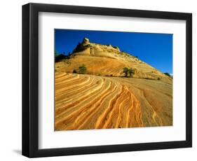 Layered Sandstone in Zion Canyon, Zion National Park, Utah, USA-Chuck Haney-Framed Photographic Print