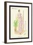 Layered Summer Dress in Flower Print-null-Framed Art Print