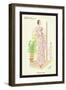 Layered Summer Dress in Flower Print-null-Framed Art Print