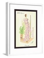 Layered Summer Dress in Flower Print-null-Framed Art Print