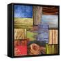 Layered Wood-Karen Williams-Framed Stretched Canvas