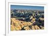 Layers of hoodoo peaks stretching into a flat landscape at the horizon.-Sheila Haddad-Framed Photographic Print