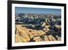 Layers of hoodoo peaks stretching into a flat landscape at the horizon.-Sheila Haddad-Framed Photographic Print