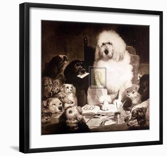 Laying Down the Law-Edwin Henry Landseer-Framed Art Print